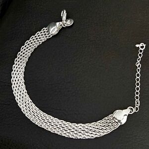 Bracelet Chanky, 925 Sterling Silver. Vintage Bracelet Fashion Style 7.0 Inch